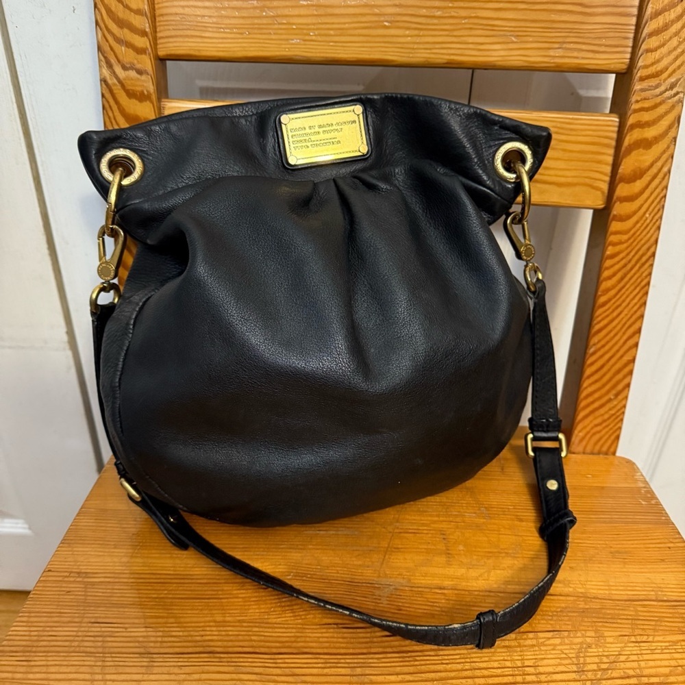 Marc by Marc Jacobs Hobo Hillier Black Leather Shoulder Bag
